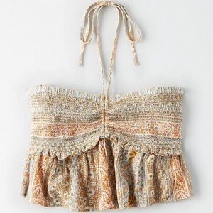 American Eagle Cropped Boho Tube Top NWOT